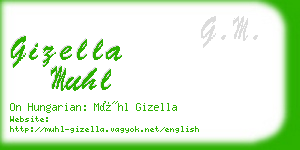 gizella muhl business card